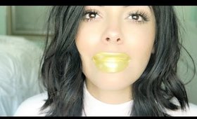 GOLD LIP MASK FOR FULLER LIPS | DOES IT REALLY WORK? | SCCASTANEDA