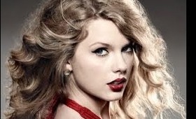 Taylor Swift Elegant Gold Eye, Black Winged Liner & Red Lip!