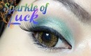 Easy Smokey Eye Makeup for any occasion : "Splash of Luck" Green and Gold