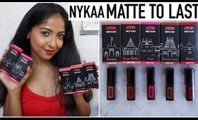 *NEW* NYKAA MATTE TO LAST LIQUID LIPSTICKS | SWATCHES & REVIEW | Stacey Castanha