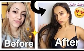 From 👩🏼BLONDE to 👩🏻DARK CHOCO Hair!! || with Julia Hair