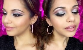 Happy New Year! Pink Metallic Cut Crease and Pop of Glitter