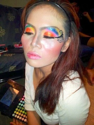 Makeup done by sue  modelling for a high fashion shoot