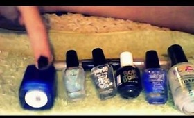 Black/Blue Sparkle Look