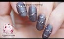 Easy barb wire nail art tutorial using nail foil