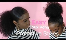 Faux Pony Highbun & Sleek Ponytail | HerGivenHair