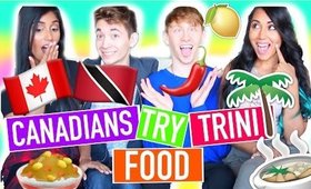 Canadians try Trini Food | Paris & Roxy