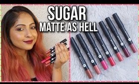 *NEW SHADES* SUGAR MATTE AS HELL LIP CRAYON SWATCHES & COMPARISONS | Shades 19-25 | Stacey Castanha