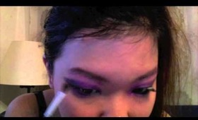 Gyaru Inspired Eccentric Purple makeup tutorial