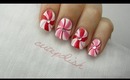 Nail Art for Christmas: Peppermint Swirls!