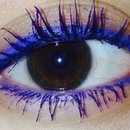 Blue lashes and blue liner 
