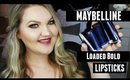 NEW MAYBELLINE THE LOADED BOLDS LIPSTICK COLLECTION | LIP SWATCHES + REVIEW