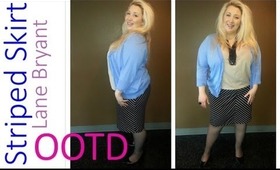 Plus Size OOTD 2/13/13 :: Lane Bryant / Black & White Striped Skirt Business Casual