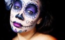 HALLOWEEN MAKEUP TUTORIAL:  Sugar Skull Makeup - Easy | Honey Kahoohanohano