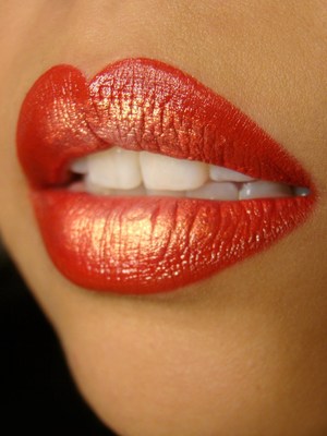 NYX Lipliner Pencils in Hot Red (all over lip) and Deep Red (outer edges). Russia Red all over lip, Viva Glam I on outer edges. Naked Cosmetics Ivory Stack #4 in middle of lower and upper lips.
