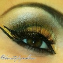 Dramatic Gold Look. 