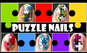 5 WAYS TO CREATE PUZZLE NAILS | EASY HOW TO TAPED KONAD STAMPING NAIL ART DESIGN TUTORIAL SHORT