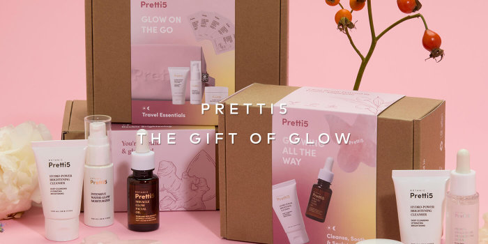 Experience the gift of radiant skin wrapped in award-winning holiday sets. Shop the Pretti5 holiday sets at Beautylish.com