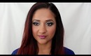 Royal Blue & Silver smokey eye makeup tutorial