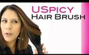 USpicy Hot Hair Straightener Brush Blow Dry Demo Unboxing Review