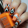 Orange Ikat Nails