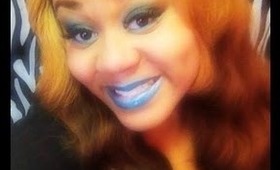 Blue Smokey Eye w/Sexy Blue Lip