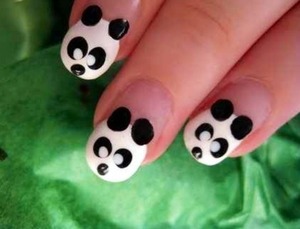 I love pandas so I showed the world on my nails