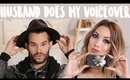 HUSBAND DOES MY VOICEOVER | his facial expressions are priceless