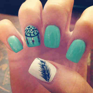 Free bird nails. Follow me on instagram @____annnnnna (: