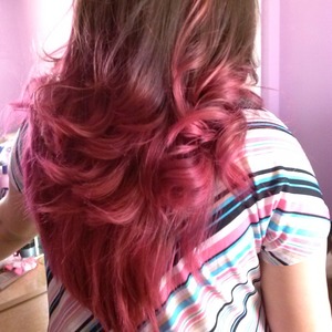 ombre hair hot pink