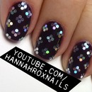 Glitter Flower Nails