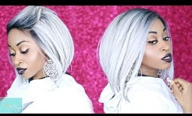 Perfect Gray Bob For Short Necks Tutorial/ Wig Review ☆ Bobbi Boss Millie