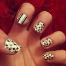 Dotted nails.