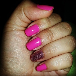 used SP (salon perfect) nail polish in the color Love... pretty awesome for being an inexpensive polish !! 