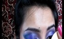 dramatic purple arabic eye inspired makeup look