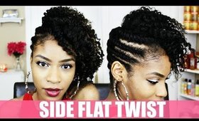 Side Flat Twist Hairstyle on Natural Hair