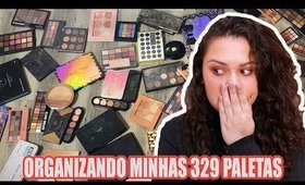 ORGANIZANDO MINHAS  329 PALETAS DE SOMBRAS + DESAPEGO!