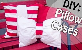 ❄DIY: Bow & Stripe Pillows Cases/Pillows {Home Decor}