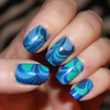 Ocean Water Marbled Nails