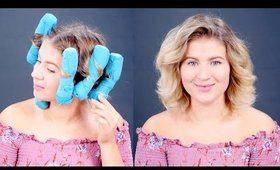 Testing Sleep Styler Heatless Curlers on Short Hair | Milabu