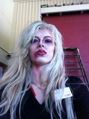 Victorian vampire look with long teal/blonde hair :) do you ladies like it?? xx :)