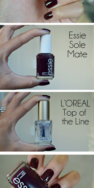Fall and Winter nail polish look using Essie Sole Mate