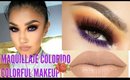 Maquillaje Morado, Amarillo y Rojo / SPRING SUMMER Colorful MAKEUP -@auroramakeup