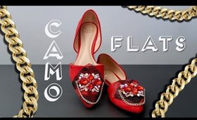 DIY | Red Rhinestone Flats | BellaGemaNails