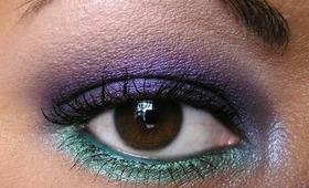 Rae Morris Jewelled Eyes Inpired Look - Purple & Green Makeup