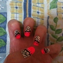 Pink/Black nails