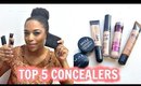 TOP 5 CONCEALERS | Drugstore & Highend | Collab w/ Beautiessentials