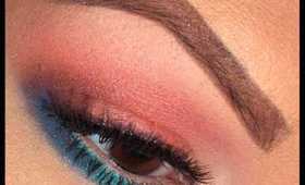 Summer Eye Makeup Tutorial | Coral and Teal