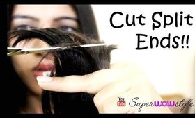 Haircut at Home: Split Ends Cut + Remedies | SuperWowStyle Hair Cutting Videos