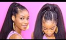 Easy Cornrows Ponytail► Natural Hair Protective Styles
